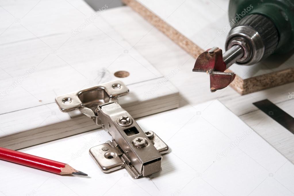 Furniture Assembly Clamps Boards Konfirmat Hammer Driver Furniture Assembly Install Hinges On The Cabinet Door Photo By Absurdov
