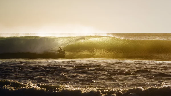 Surfer at sunset — Stock Photo, Image