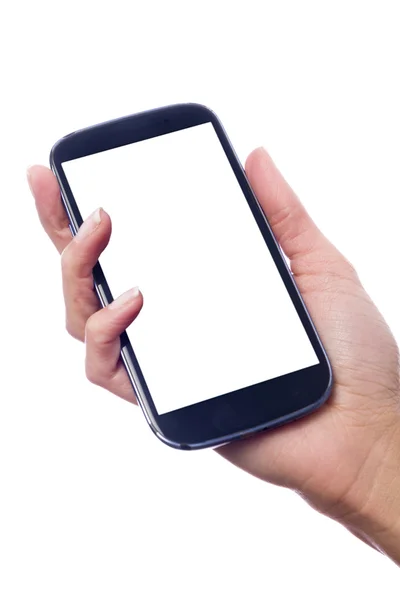 Hand holding a smartphone — Stock Photo, Image