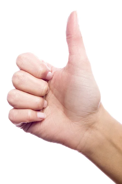 Hand gör "bra" symbolen — Stockfoto