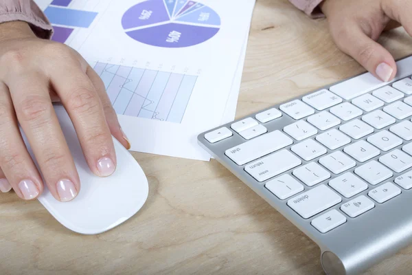 Working in desk — Stock Photo, Image