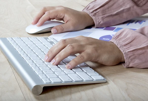 Working in desk — Stock Photo, Image