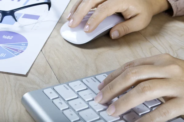 Working in desk — Stock Photo, Image