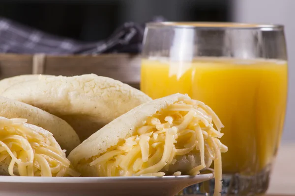 Arepas meal — Stock Photo, Image