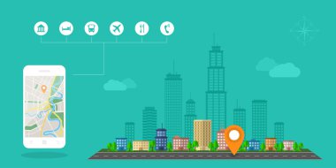 GPS navigasyon afiş