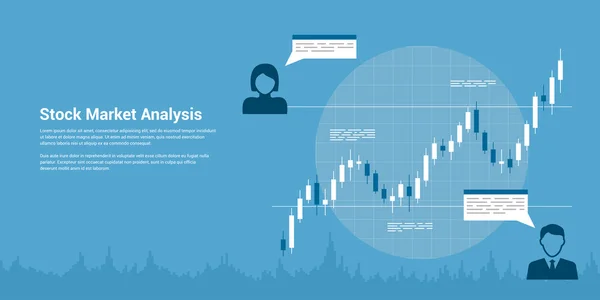 Stock market analysis — Stock Vector