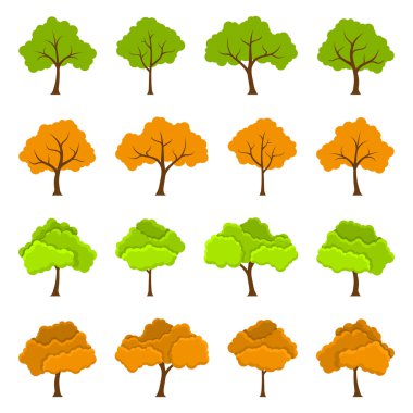 conjunto de iconos de árbol