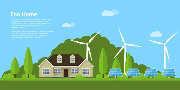 Eco concepto casero — Archivo Imágenes Vectoriales