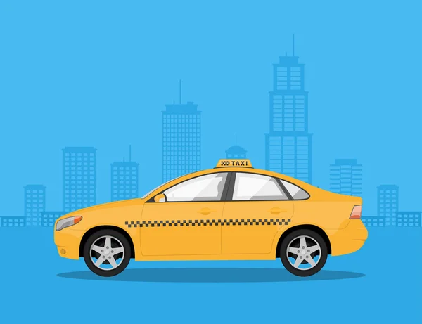 Imagen de coche de taxi — Vector de stock