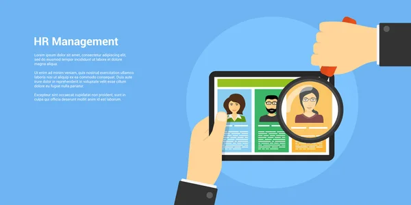 Concept de gestion des ressources humaines — Image vectorielle