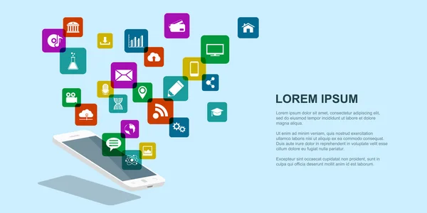 Concepto de Internet móvil — Archivo Imágenes Vectoriales