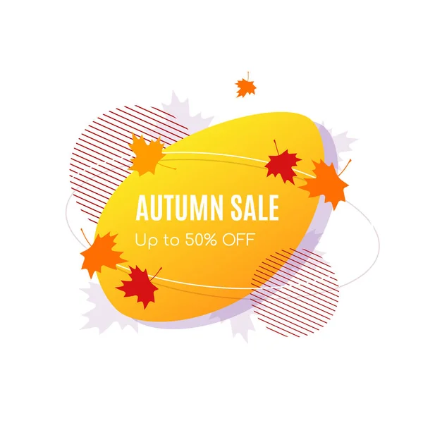 Venta Otoño Vector Banner Abstracto Fondo Diseño Con Hojas Otoño — Archivo Imágenes Vectoriales