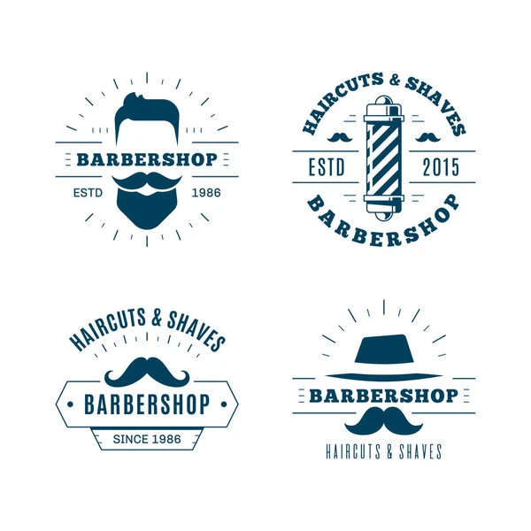 Barbershop design minimaliste logo simple sur fond blanc — Image vectorielle