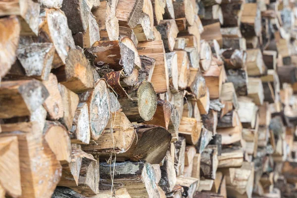 Vorbereitung des Brennholzes für die Wintersaison — Stockfoto