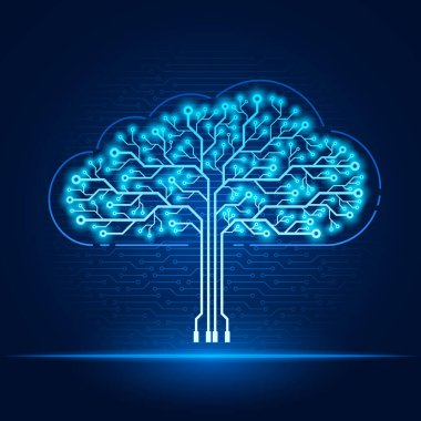 Yazdırılmış devre kartı şeklinde bulut