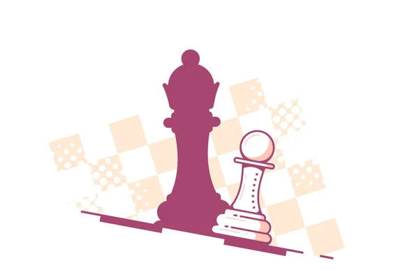 Шахматы Пэна Дэннинга тень королевы — стоковый вектор