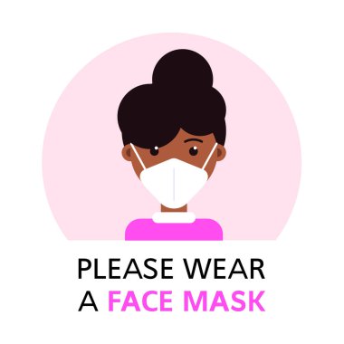 Lütfen bir yüz maskesi takın, Düz Biçim Bayrağı
