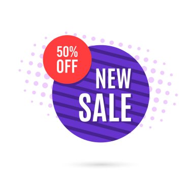 Promosyon satışı afişi şablon tasarımı, vektör illüstrasyonu