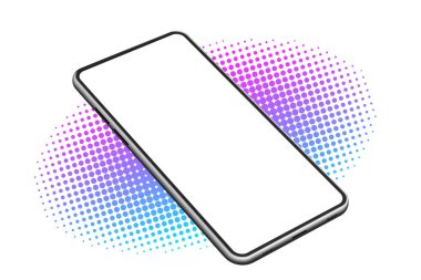 Boş ekranlı 3B gerçekçi akıllı telefon modeli