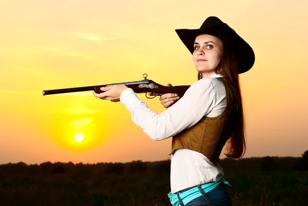 Cowboy vrouw. — Stockfoto