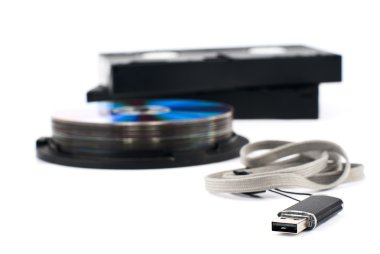 USB, CD, VHS clipart
