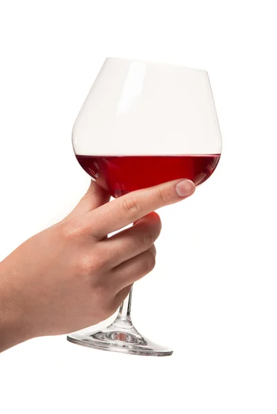 Mano con bicchiere di vino — Foto Stock