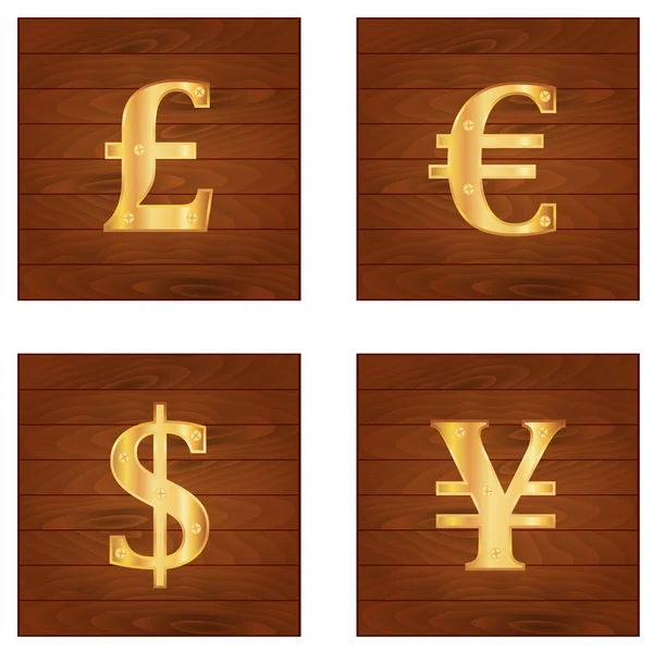 Simboli di currensie — Vettoriale Stock