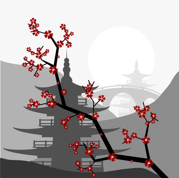 Pagoda — Vector de stock