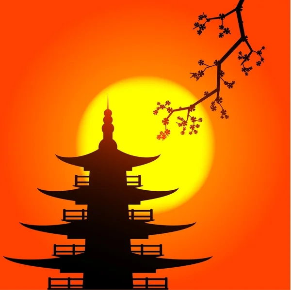 дома в японском стиле нарисовать. япония восходящего солнца рисунок. японский закат. векторные пейзажи в японском стиле. япония восходящего солнца рисунок.