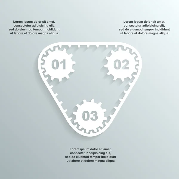 Infografik Papiergetriebe — Stockvektor