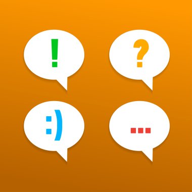 konuşma balonları simgeler