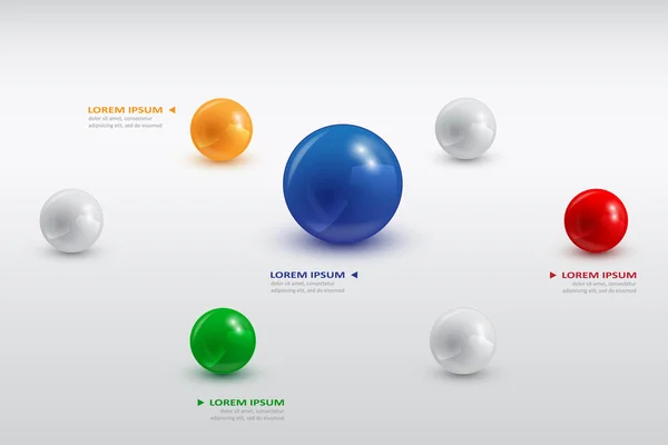 Infografía de bolas — Archivo Imágenes Vectoriales
