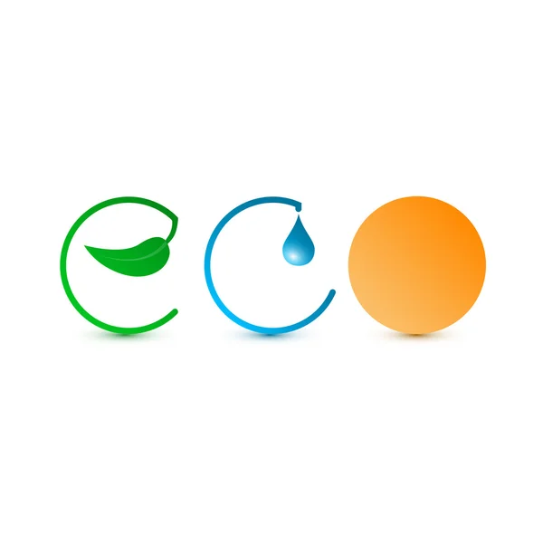 Logo ecológico — Vector de stock