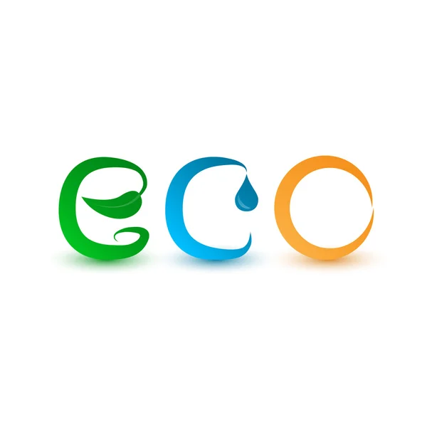 Eco logotipo — Vetor de Stock