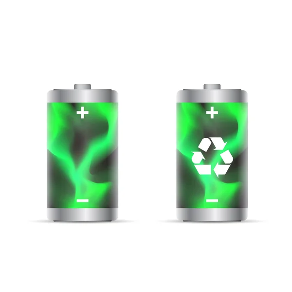 Eco batteries — Stock Vector