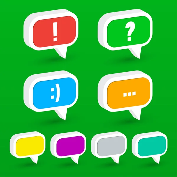 Speech bubbles icons — Stock Vector