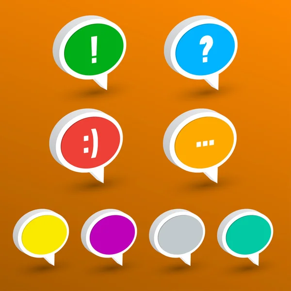 Speech bubbles icons — Stock Vector