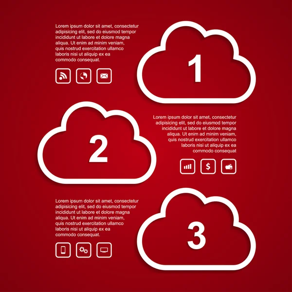 Clouds infographic — Stock Vector