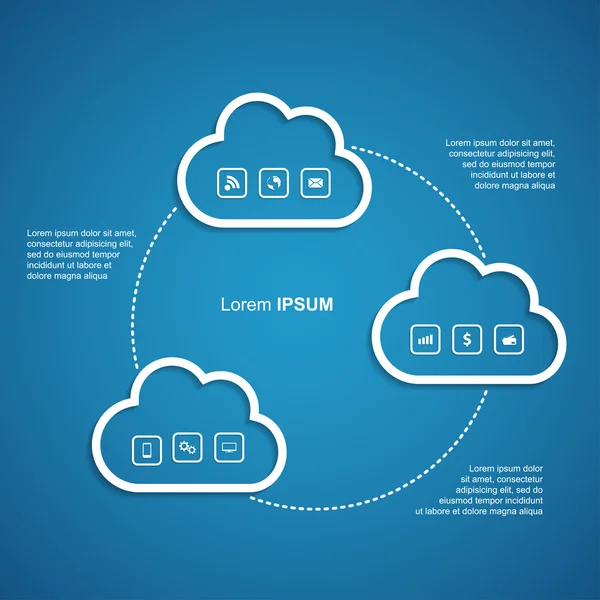 Infografía de nubes — Vector de stock