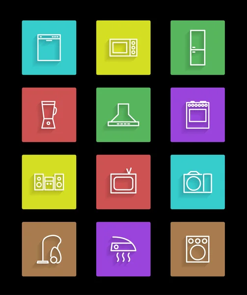 Iconos de electrodomésticos — Vector de stock