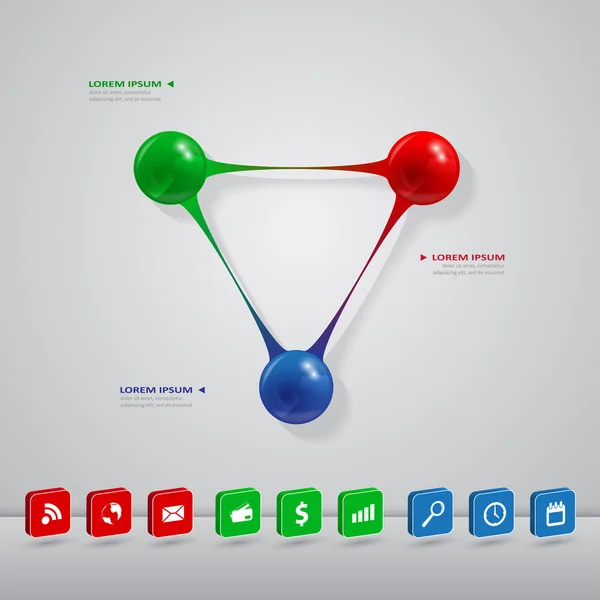 Infografía de bolas — Archivo Imágenes Vectoriales