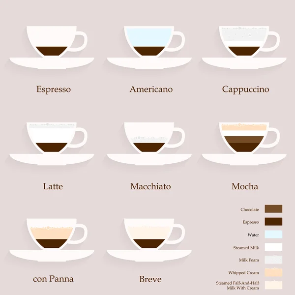 Infographie du café — Image vectorielle