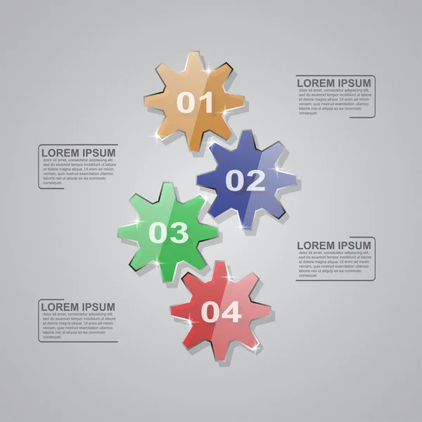 Infografik für Glasgetriebe — Stockvektor