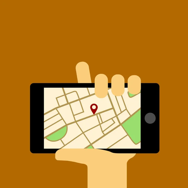 Mobile map — Stock Vector