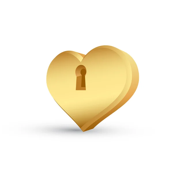 Золотое сердце — стоковый вектор