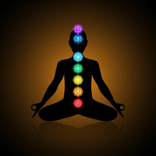 Meditación — Vector de stock