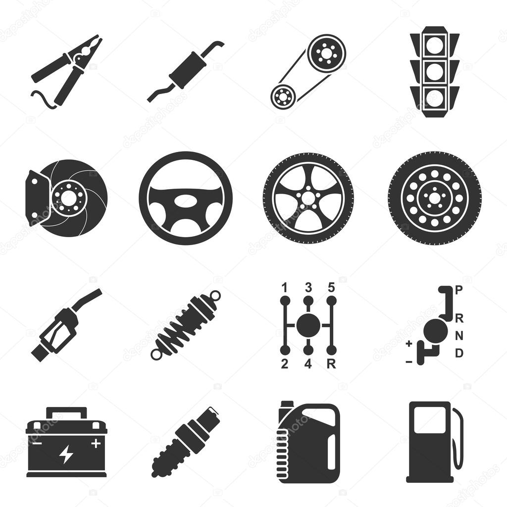 car parts icons