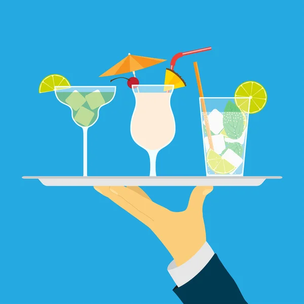 Cocktails — Stock Vector