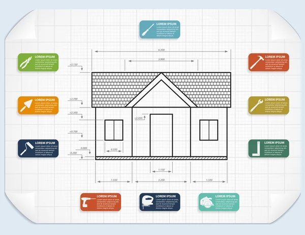 Infografía de herramientas — Archivo Imágenes Vectoriales