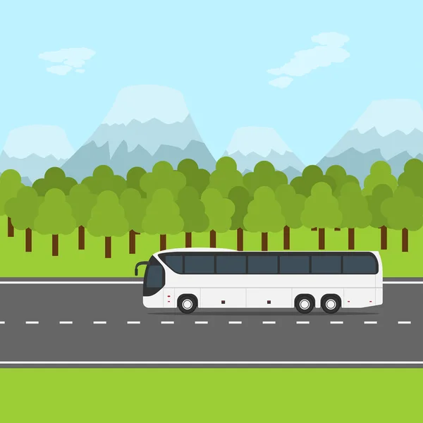 Bus trip — Stock Vector